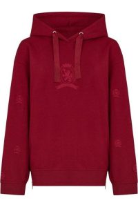 تامی هیلفیگر: هودی اورسایز زرشکی