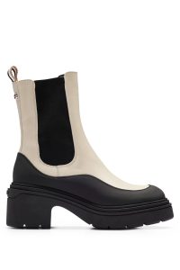 بوت زنانه بژ و مشکی جدید